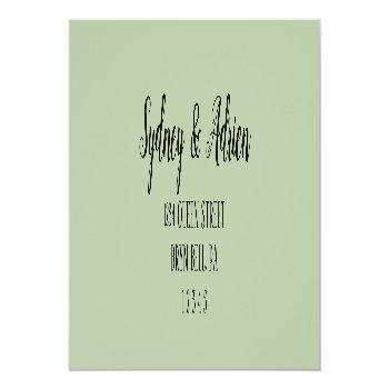 Simple Minimalist|sage Invite Return Address Label Front View