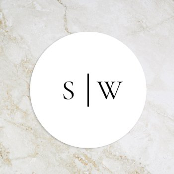 simple modern wedding monogram envelope seal
