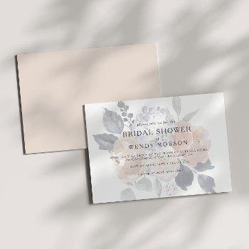 simple rustic floral horizontal bridal shower invi invitation