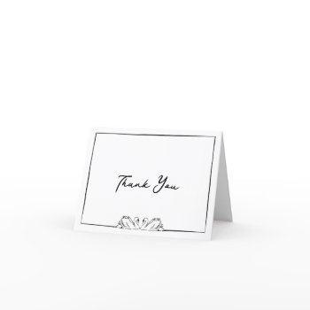 simple timeless handwritten swan bridal shower  thank you card