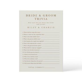 simple wedding bridal shower trivia game