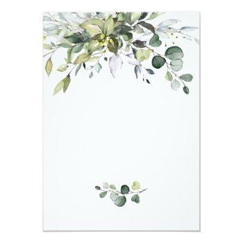 Simply Elegant Eucalyptus Bridal Shower Invitation Front View