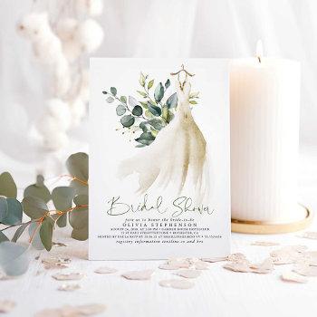 simply elegant eucalyptus greenery bridal shower invitation