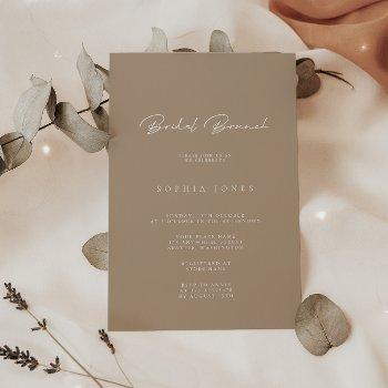 simply elegant minimalist bridal brunch invitation