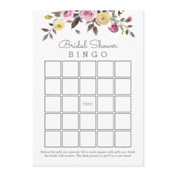 simply pretty bridal shower bingo cards
