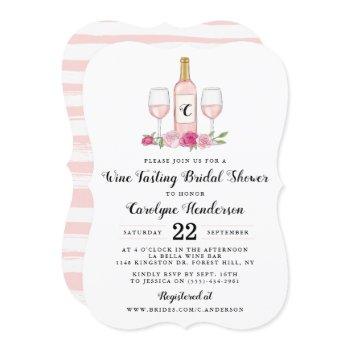 simply sweet wine tasting bridal shower invitation