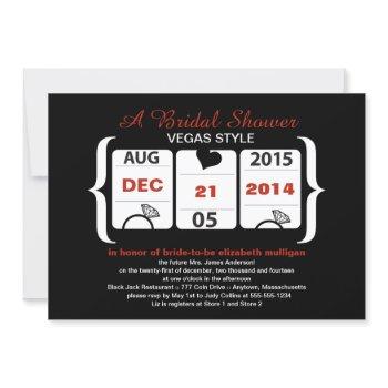 slot machine bridal shower invitation