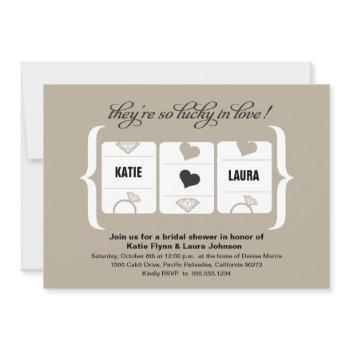slot machine bridal shower invitation