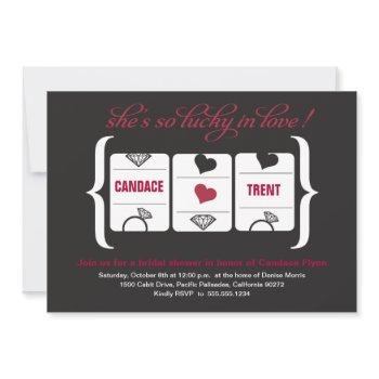 slot machine bridal shower invitation