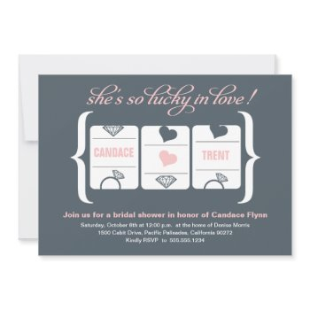 slot machine bridal shower invitation