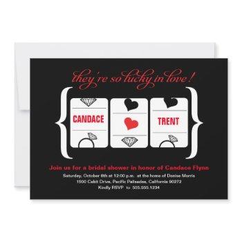slot machine bridal shower invitation