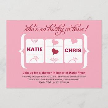 slot machine bridal shower invitation