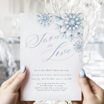 snow in love bridal shower invitation