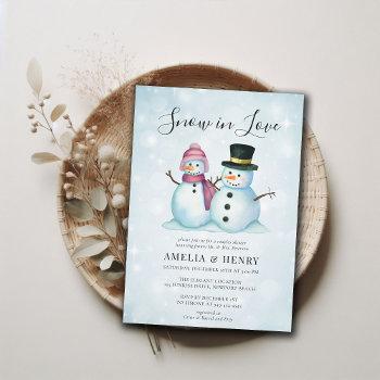 snow in love funny winter couples bridal shower invitation