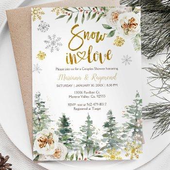 snow in love winter couples shower invitation