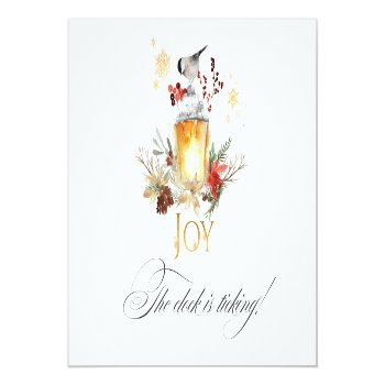 Snowy Pine & Spruce Christmas Event Reminder Rsvp Postcard Front View
