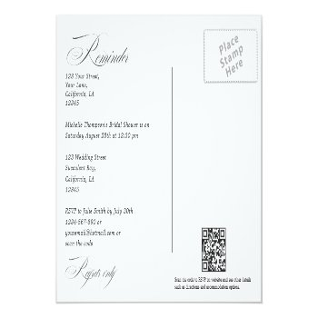 Snowy Pine & Spruce Christmas Event Reminder Rsvp Postcard Front View