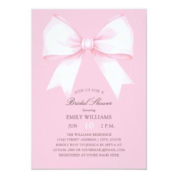 Soft Pastel Pink Blush Ribbon Bow Front View