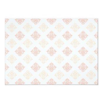 Soft Peachy Blush Damask Front View