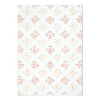 Soft Peachy Blush Damask Front View
