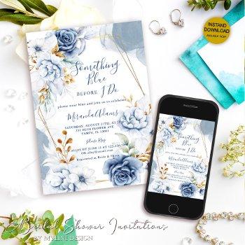 something blue before i do bridal shower invitation
