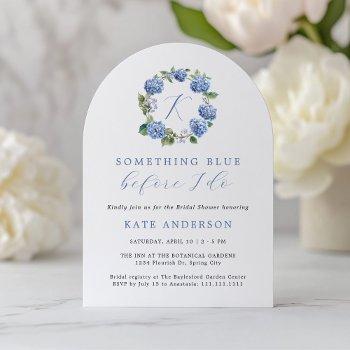 something blue before i do hydrangea bridal shower invitation