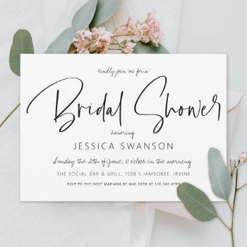 sophisticated chic bridal shower invitation