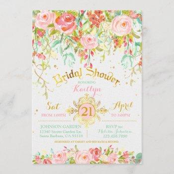 sparkle enchanted secret garden bridal shower invitation