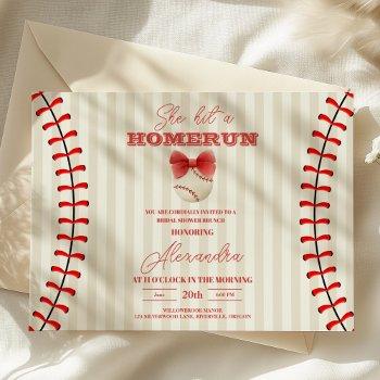 sports baseball homerun  bridal shower invitation