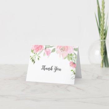 spring peony wedding thank you card