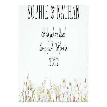 Spring Summer Wildflower Boho Rsvp Return Address Label Front View
