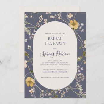 spring wildflower | dusty purple bridal tea party invitation