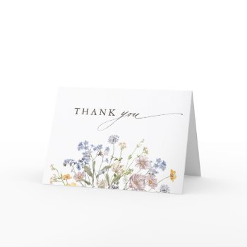 spring wildflower meadow garden bridal shower thank you card