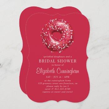 sprinkled doughnuts and a bridal shower invitation