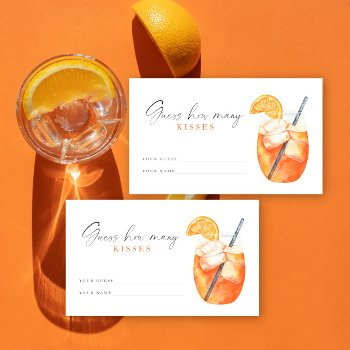 spritz bridal shower guess how many kisses enclosure card