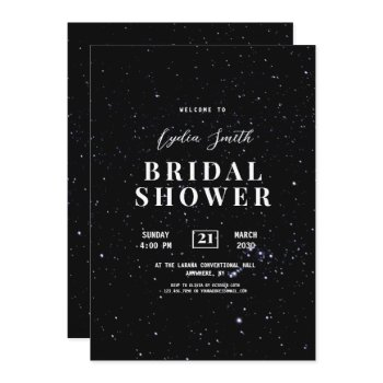 starry night bridal shower celestial invitation 