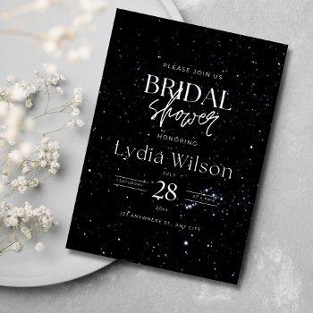 starry night bridal shower celestial invitation 