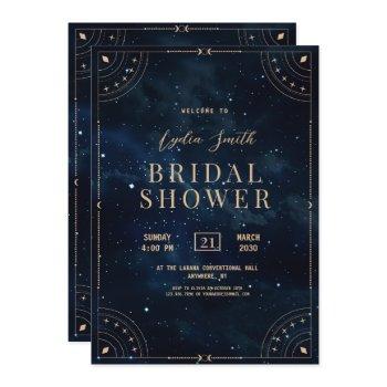 starry night bridal shower celestial invitation 