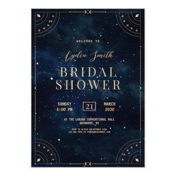 Starry Night Bridal Shower Celestial Invitation Front View