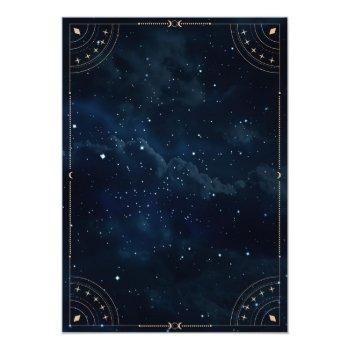 Starry Night Bridal Shower Celestial Invitation Front View
