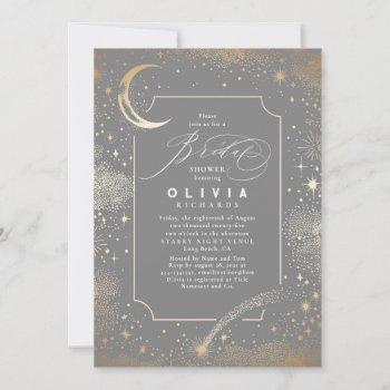 starry night moon mystical celestial bridal shower invitation