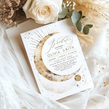 starry night moon mystical celestial bridal shower invitation