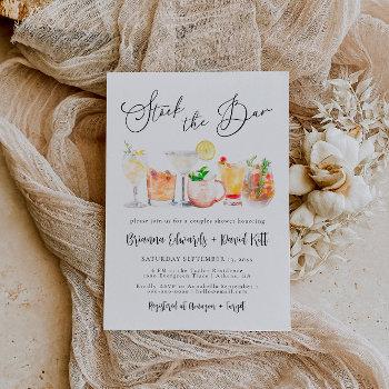 stock the bar couples shower invitation template
