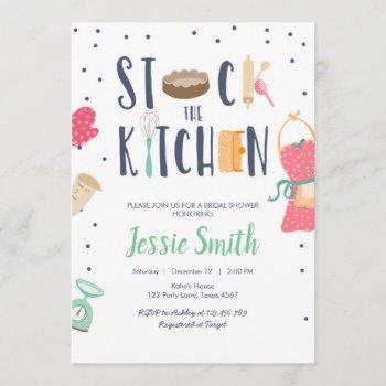 stock the kitchen bridal shower cooking baking invitation