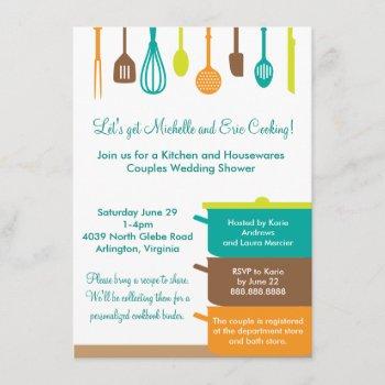 stock the kitchen bridal wedding couples shower invitation