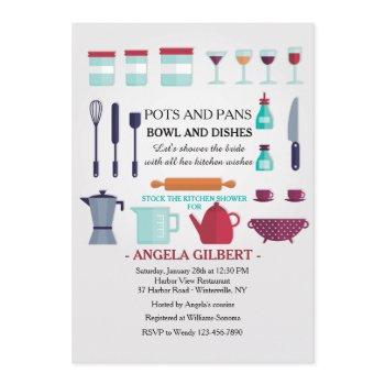 stock the kitchen shower invitation
