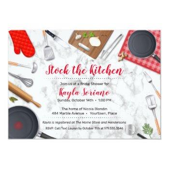 Stock The Kitchen Shower Party Invitation Front View