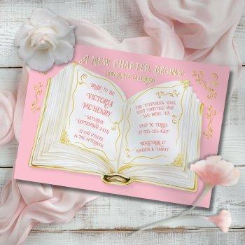 storybook fairytale new chapter bridal shower invitation