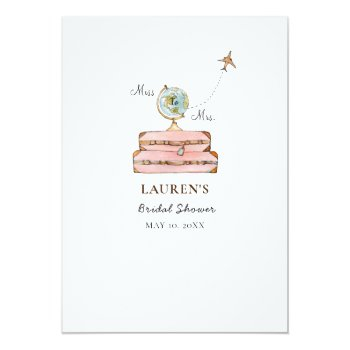 Suitcases "where Were They" Bridal Shower Game Invitation Front View