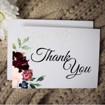 summer celebration wedding thank you flat card